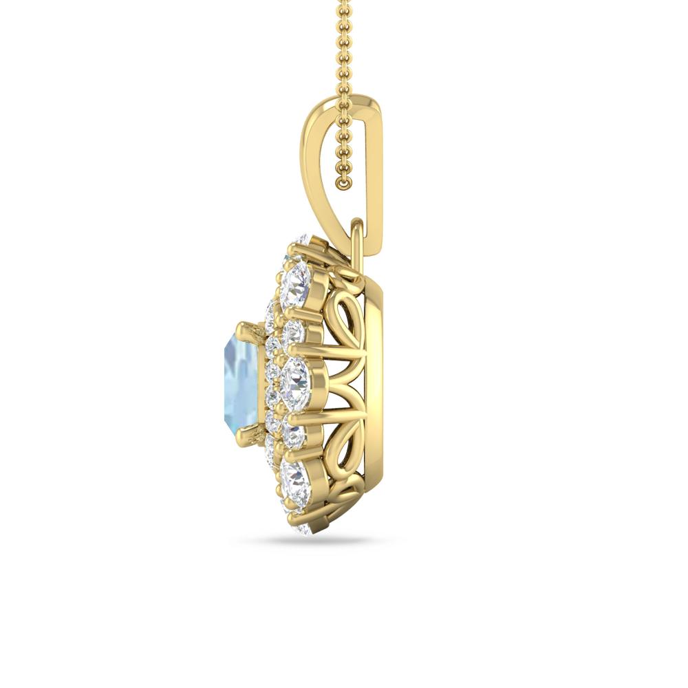 Yellow Gold - Aquamarine