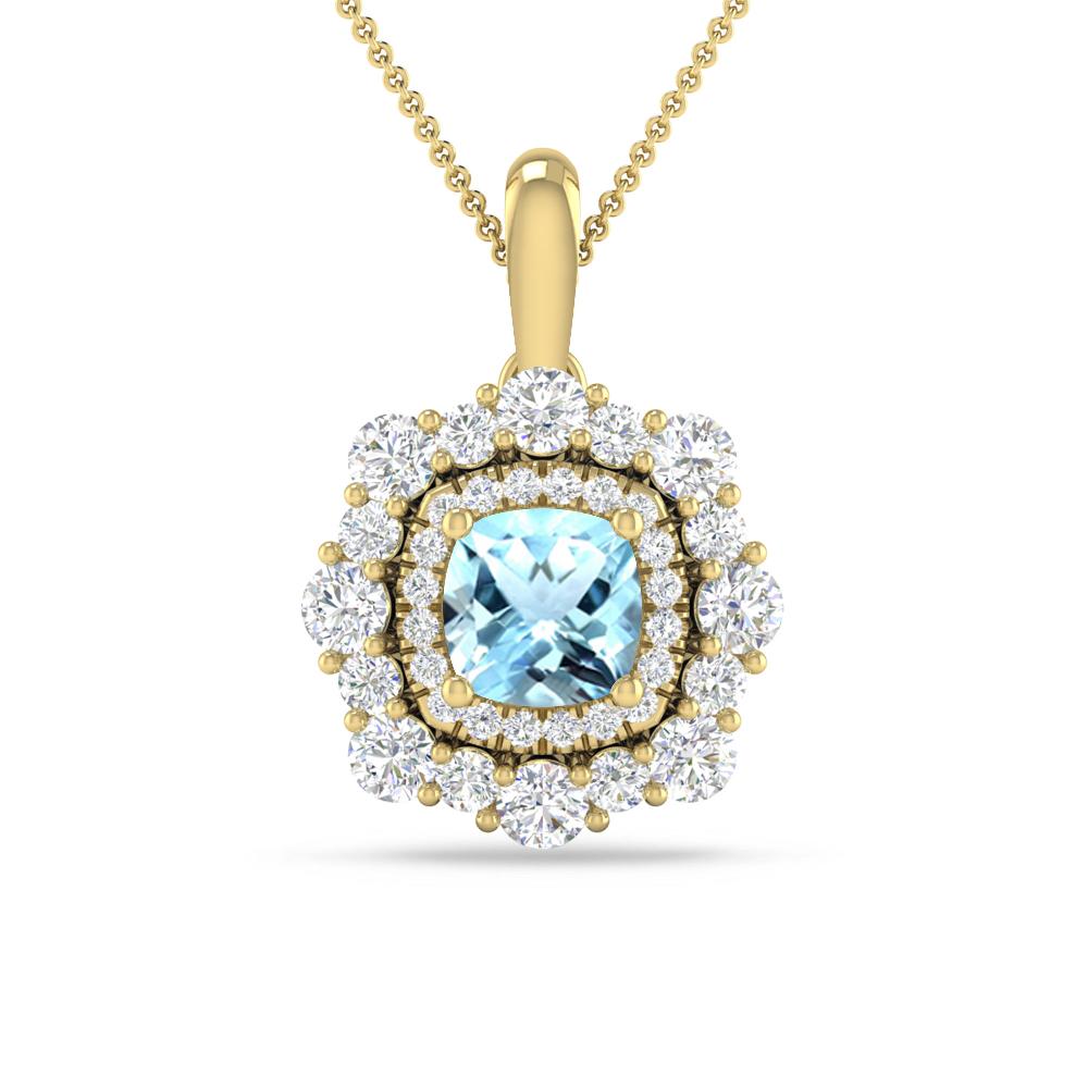 Yellow Gold - Aquamarine