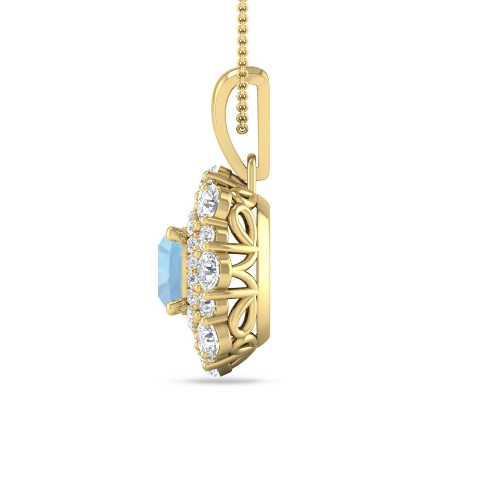 Yellow Gold - Aquamarine