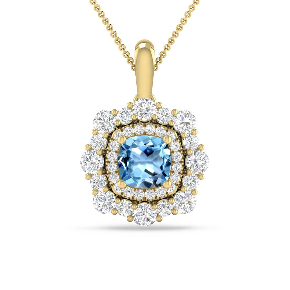 Yellow Gold - Aquamarine