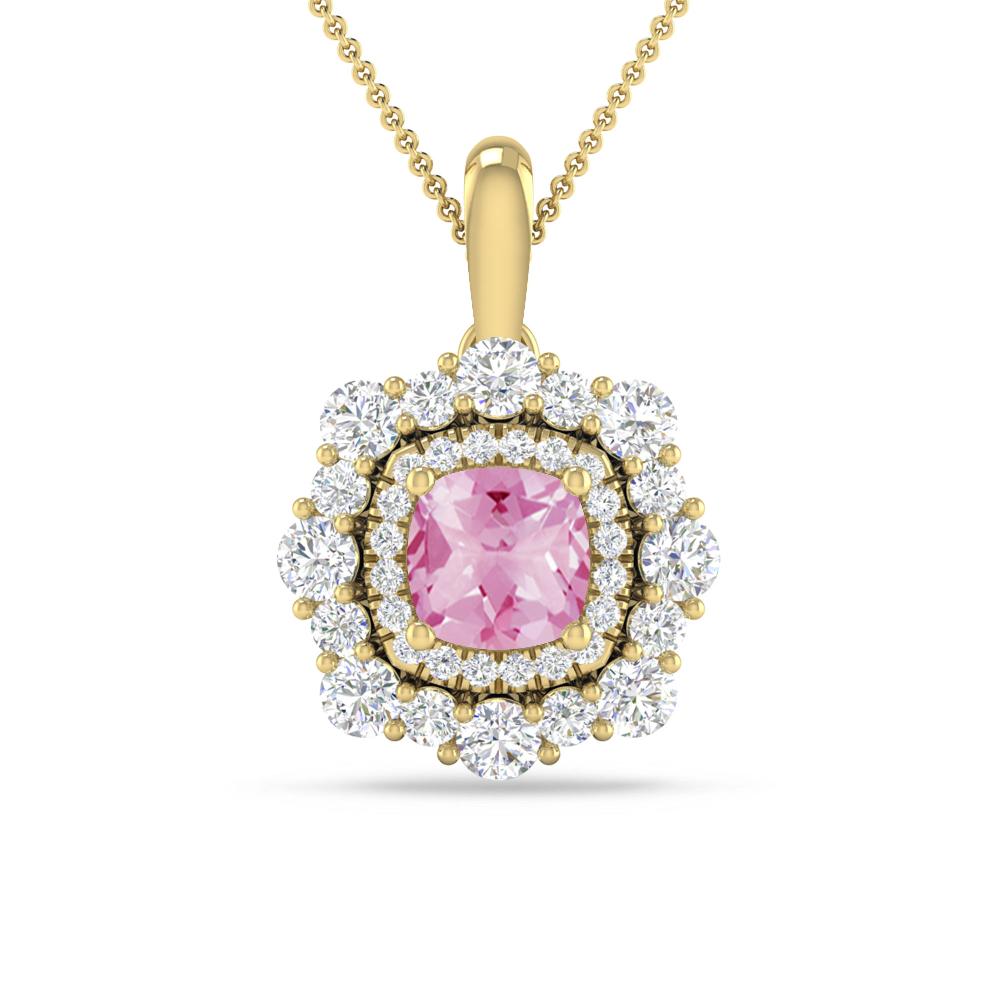 Yellow Gold - Pink Tourmaline