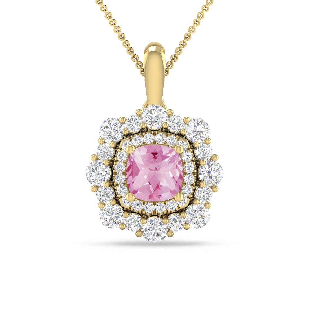 Yellow Gold - Pink Tourmaline