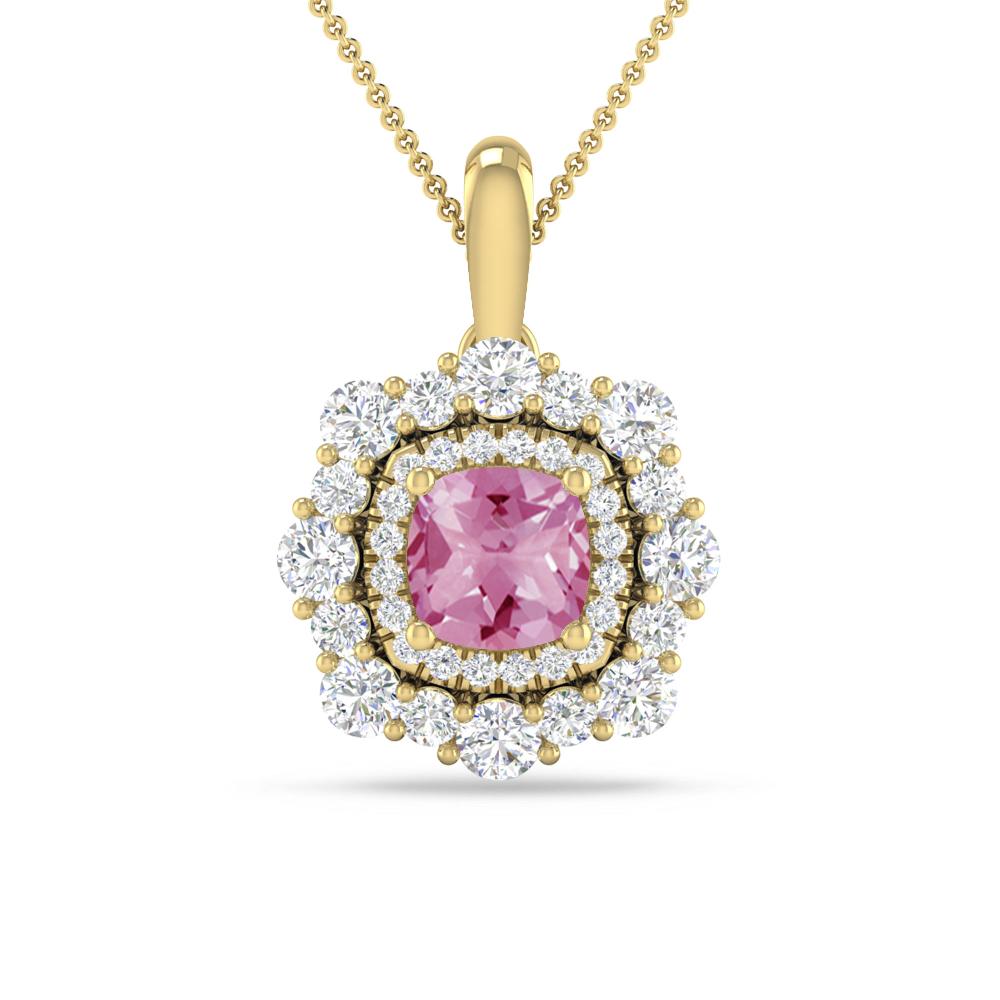 Yellow Gold - Pink Tourmaline