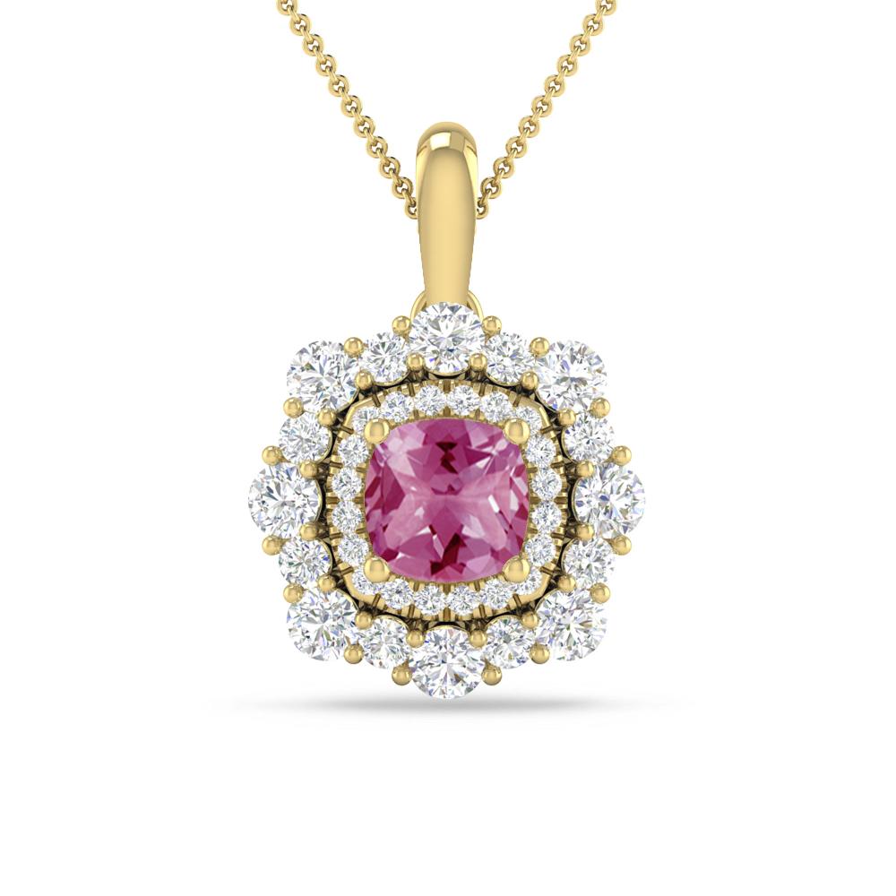 Yellow Gold - Pink Tourmaline