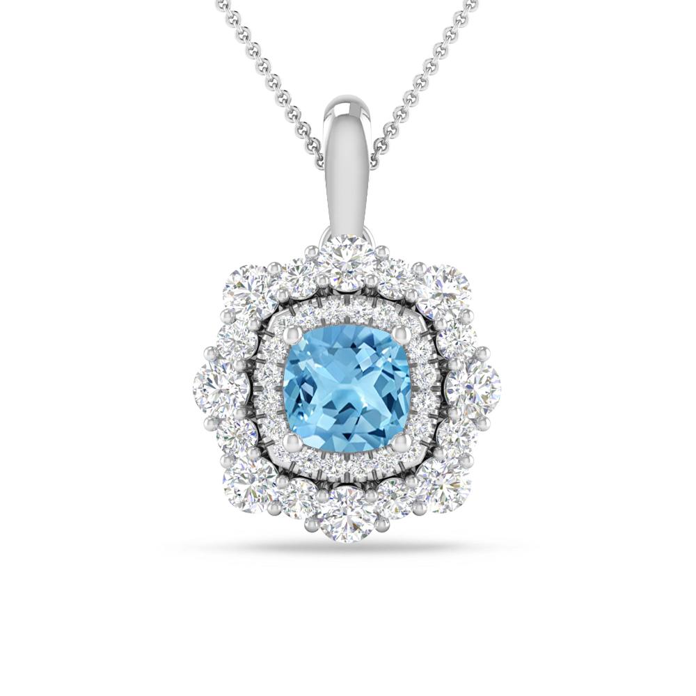 White Gold - Blue Topaz