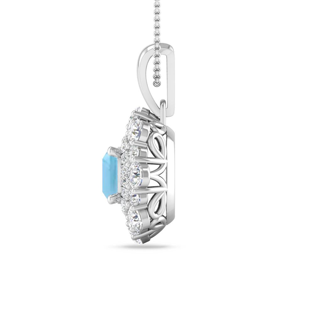 White Gold - Blue Topaz