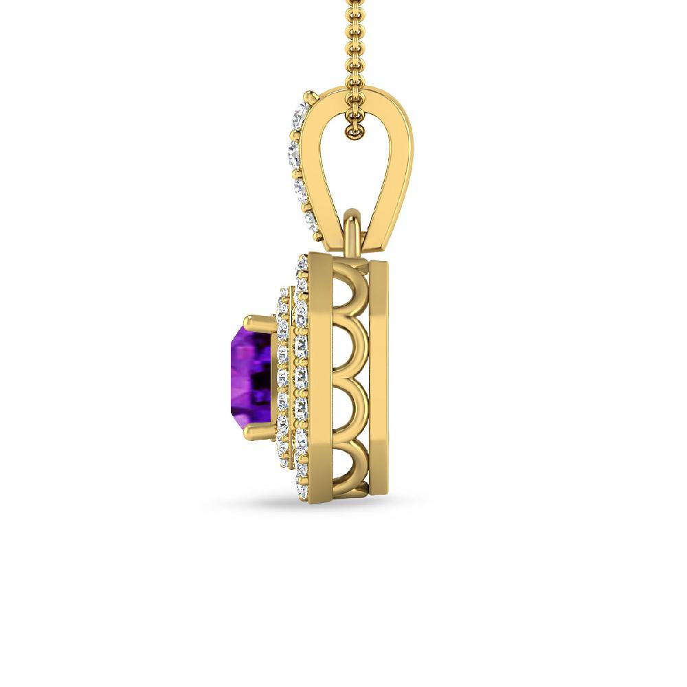 Yellow Gold - Amethyst