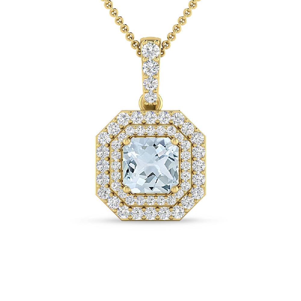 Yellow Gold - Aquamarine