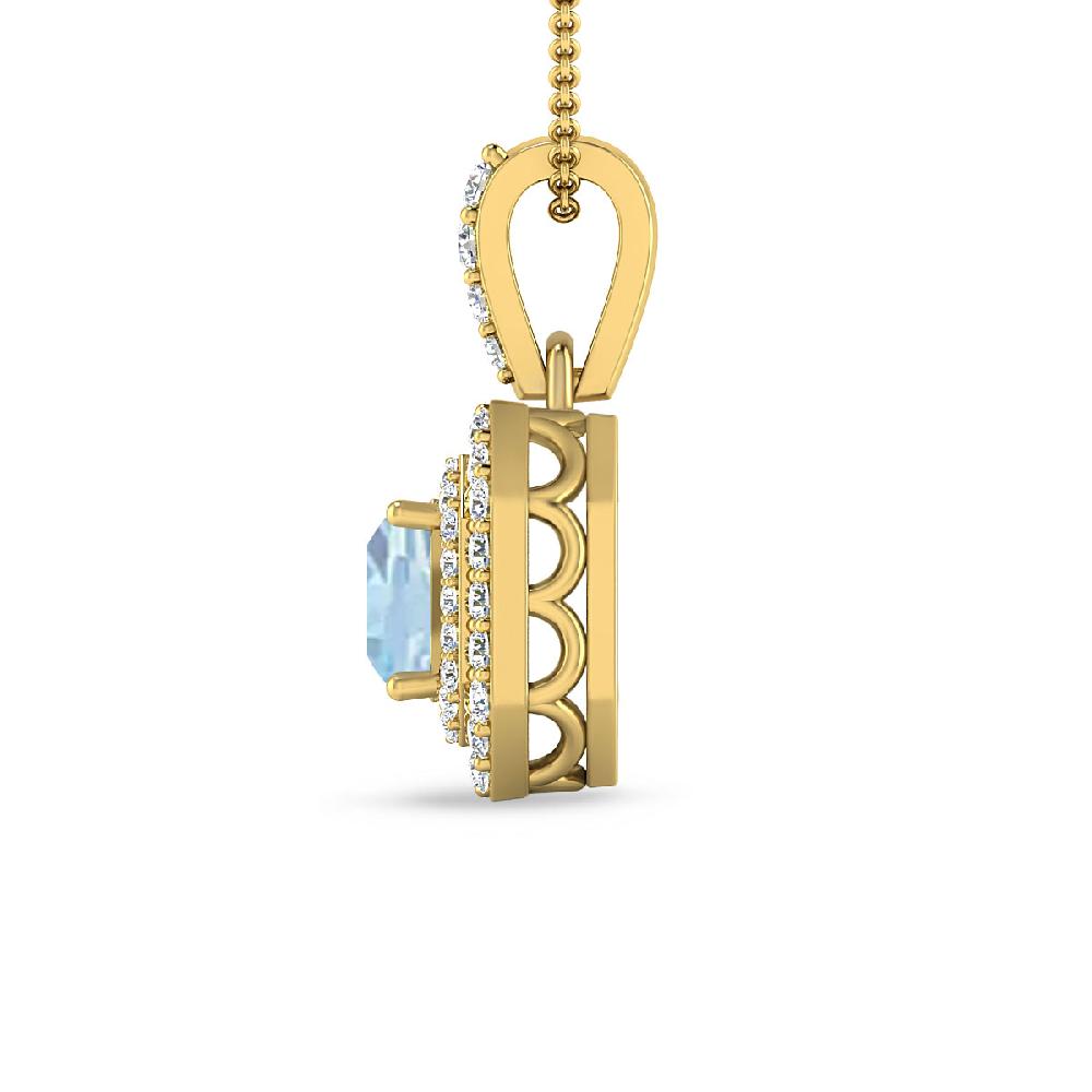 Yellow Gold - Aquamarine