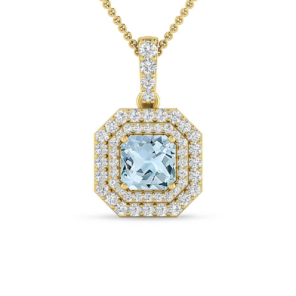 Yellow Gold - Aquamarine