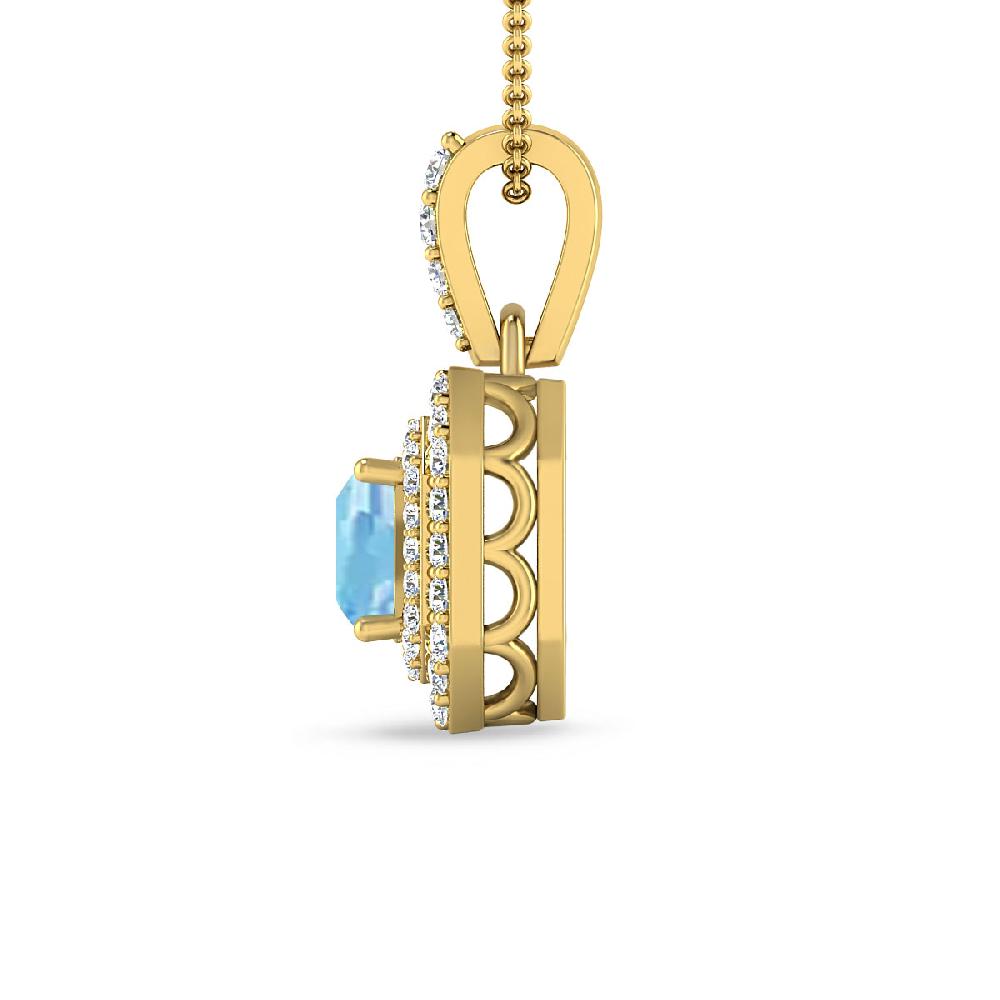 Yellow Gold - Aquamarine