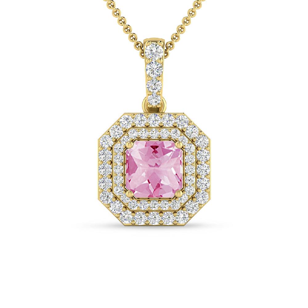 Yellow Gold - Pink Tourmaline