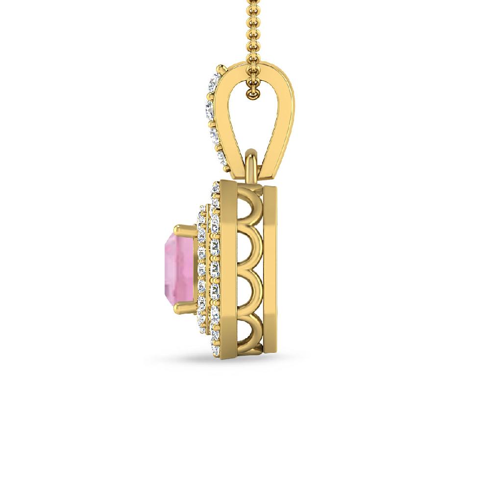 Yellow Gold - Pink Tourmaline