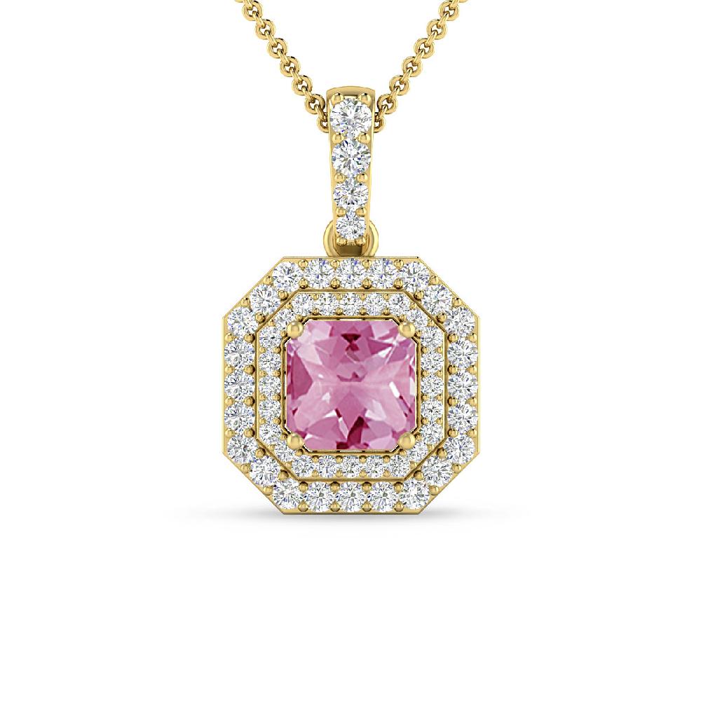 Yellow Gold - Pink Tourmaline