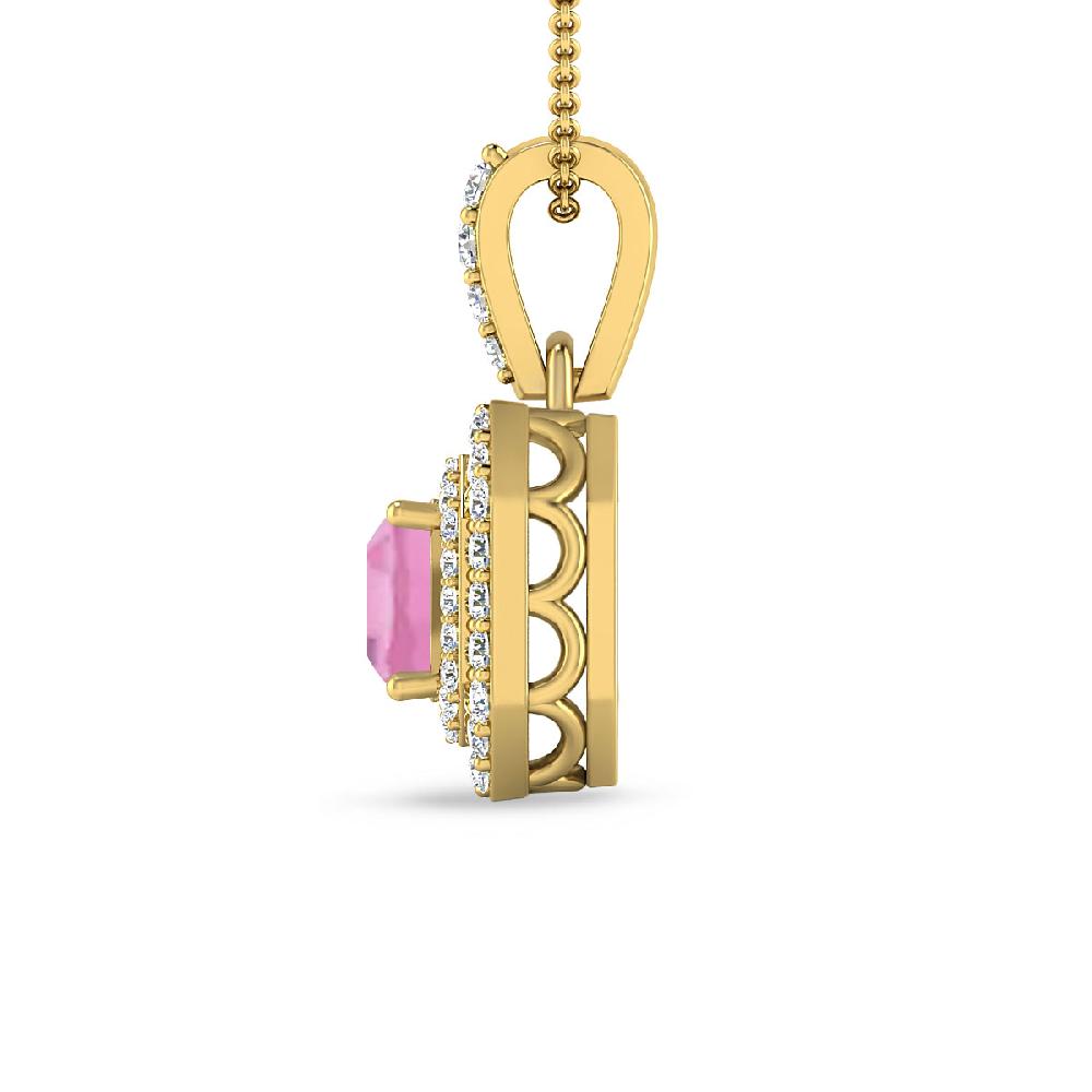 Yellow Gold - Pink Tourmaline