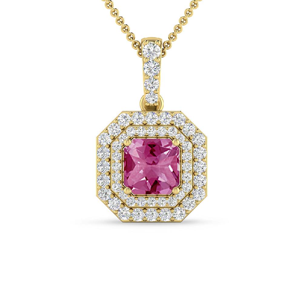 Yellow Gold - Pink Tourmaline