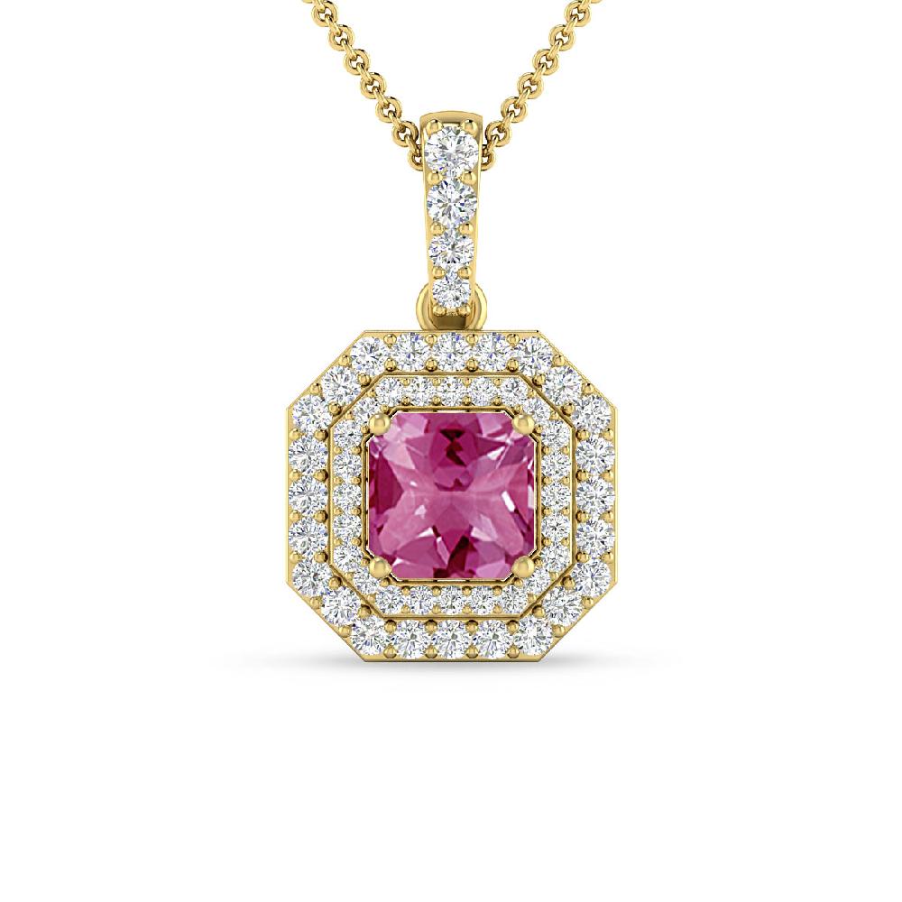 Yellow Gold - Pink Tourmaline