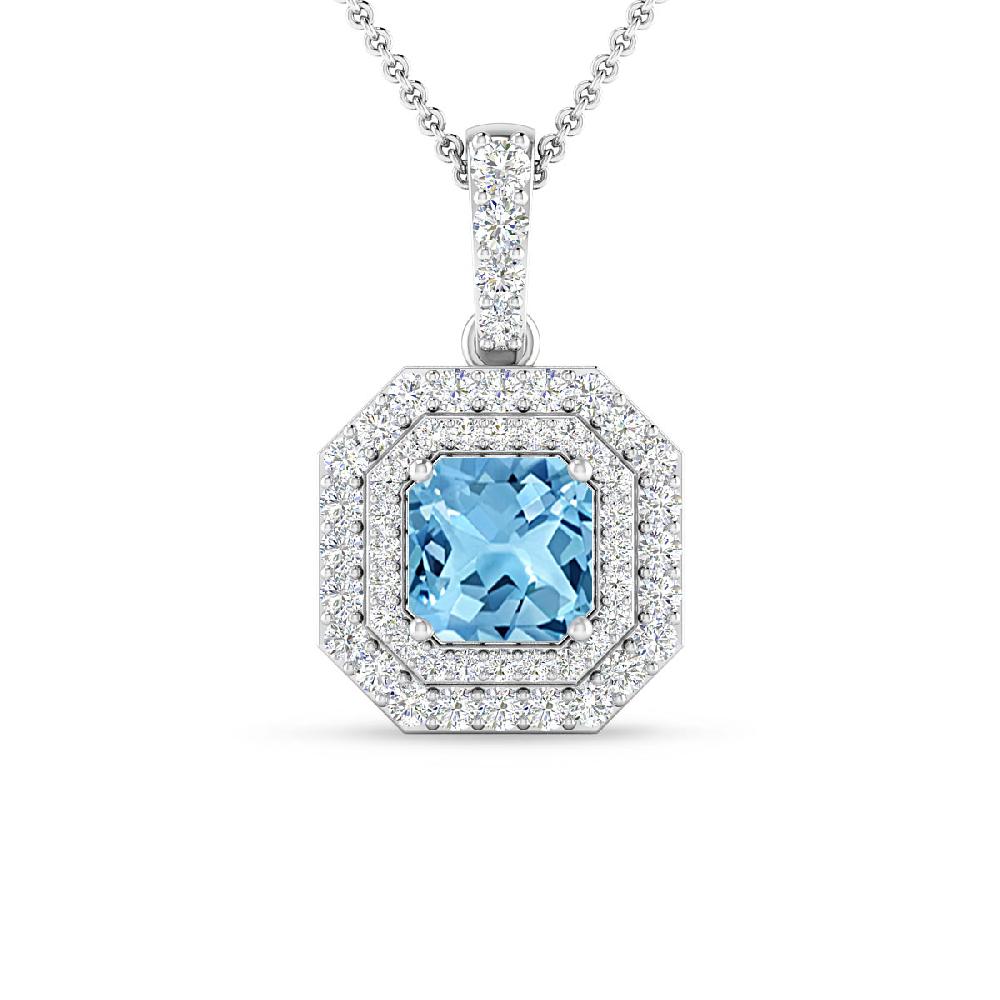 White Gold - Blue Topaz