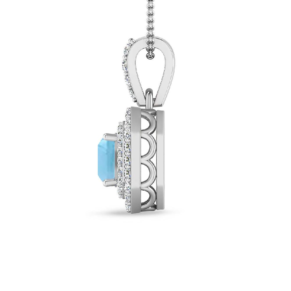 White Gold - Blue Topaz