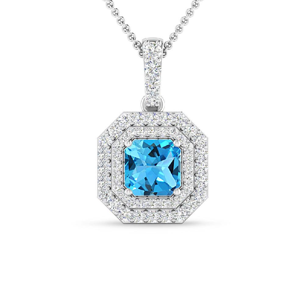 White Gold - Blue Topaz