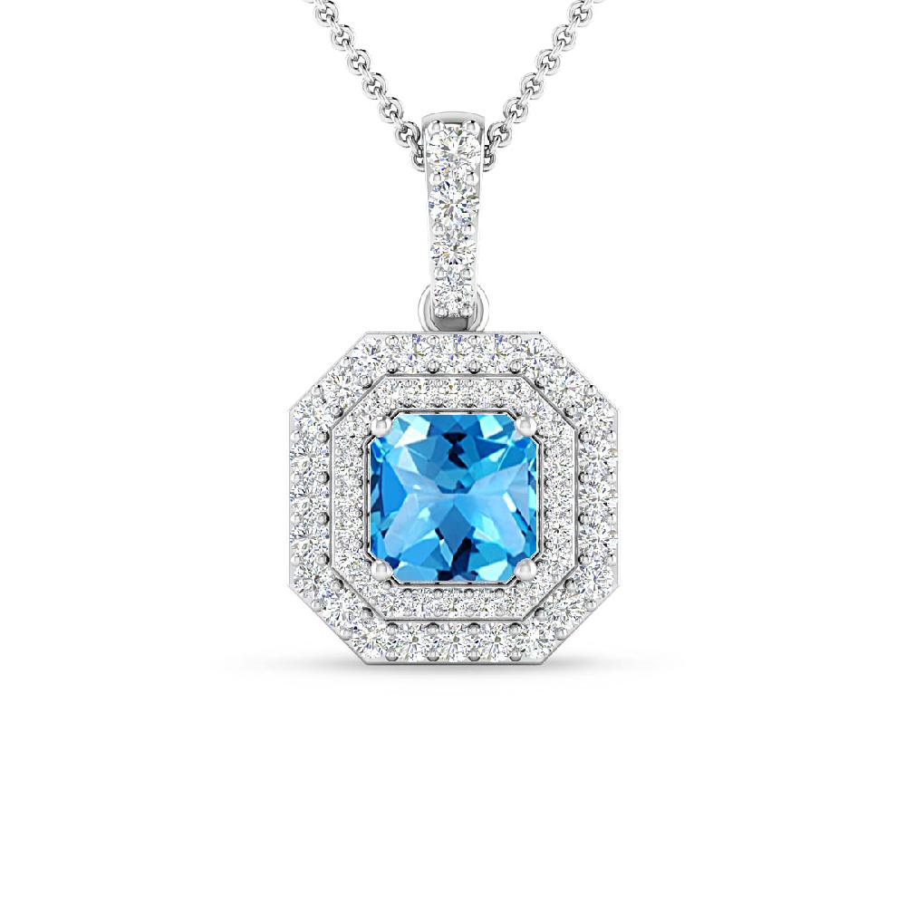 White Gold - Blue Topaz