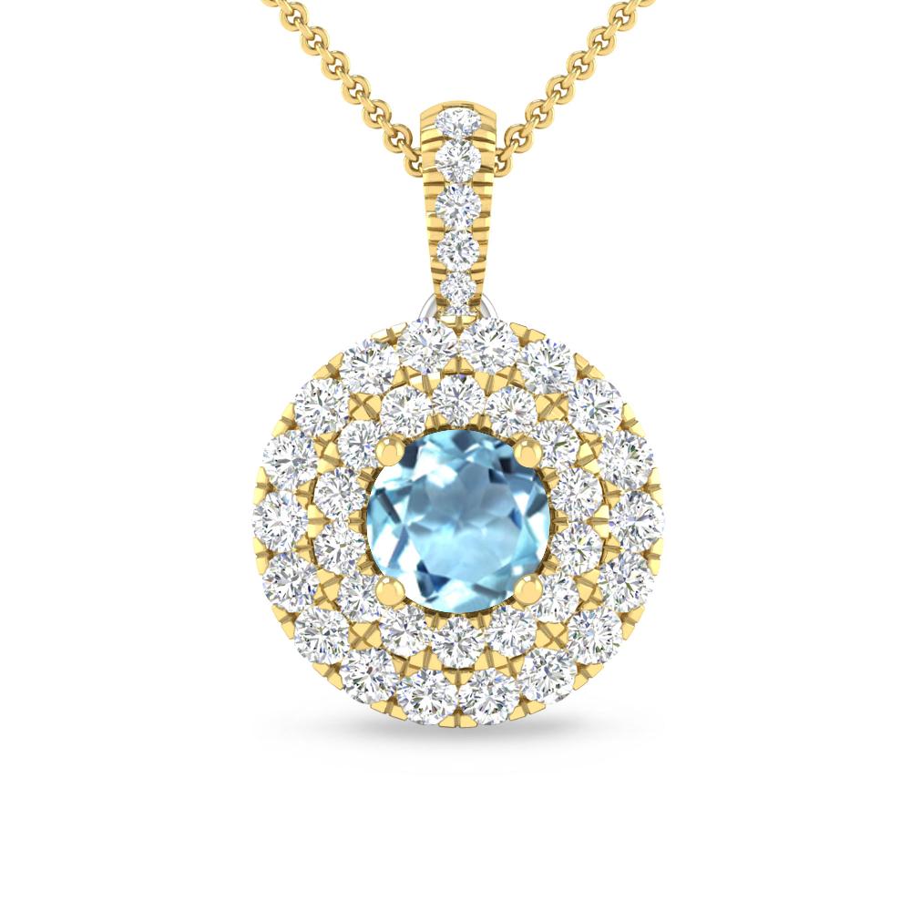 Yellow Gold - Aquamarine