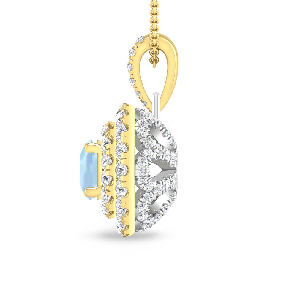 Yellow Gold - Aquamarine