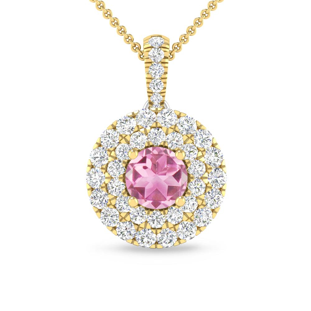 Yellow Gold - Pink Tourmaline