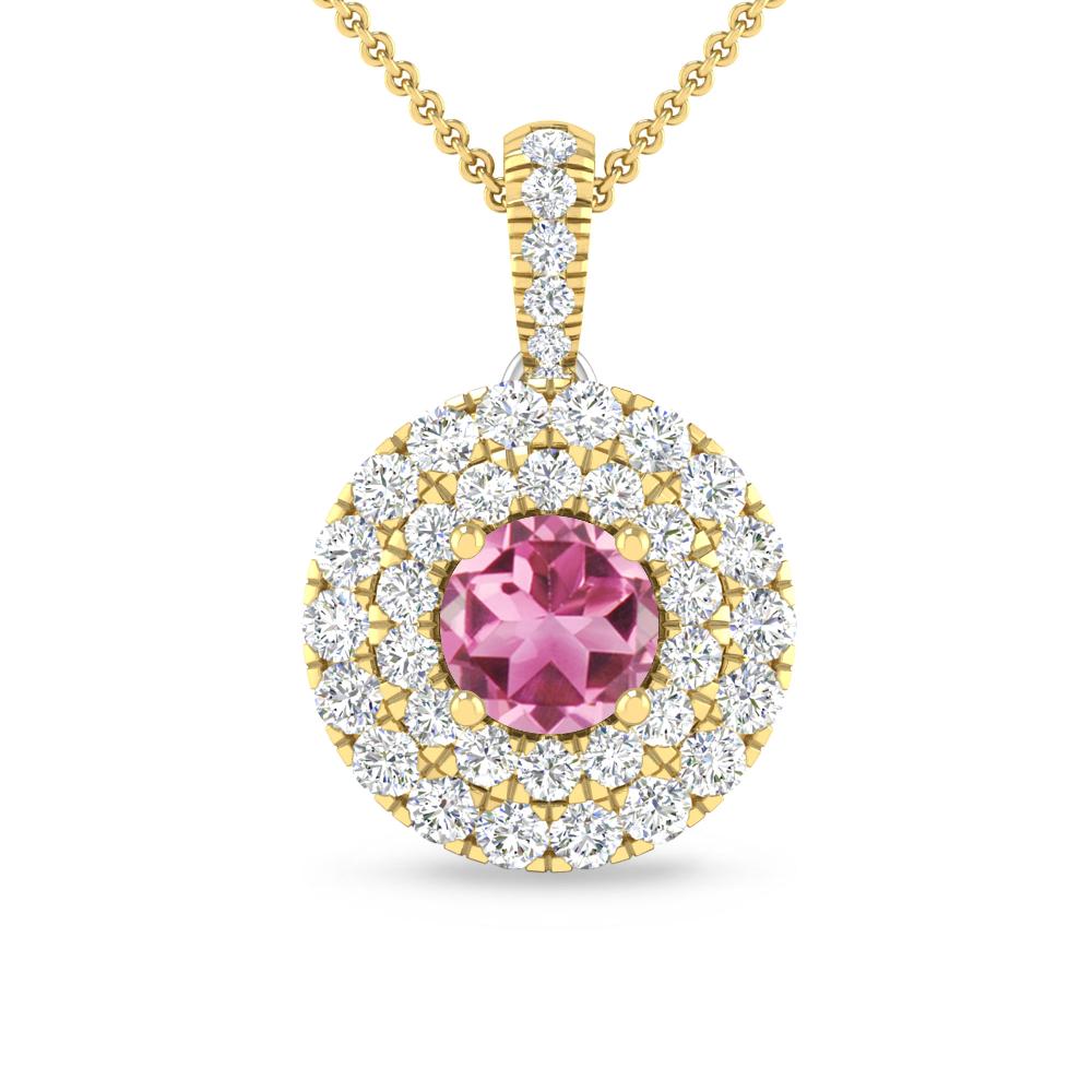 Yellow Gold - Pink Tourmaline