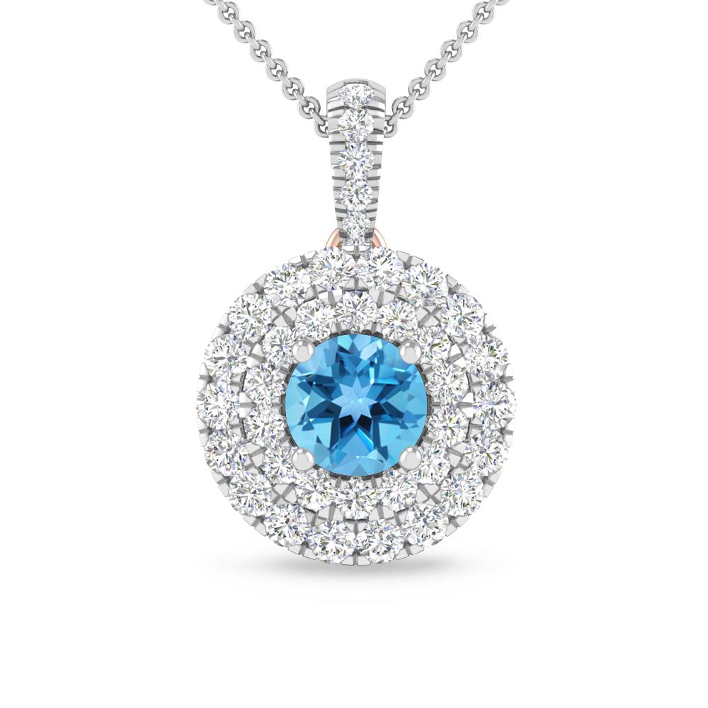 White Gold - Blue Topaz