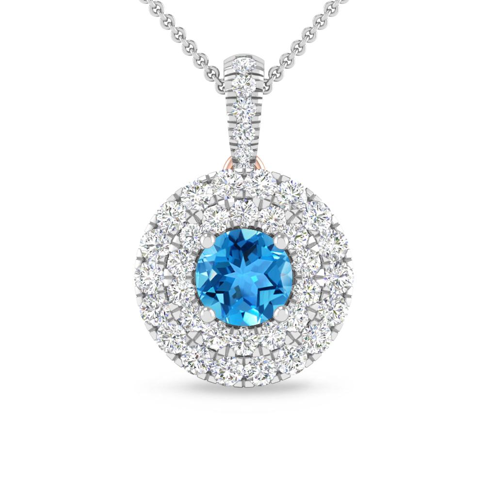 White Gold - Blue Topaz
