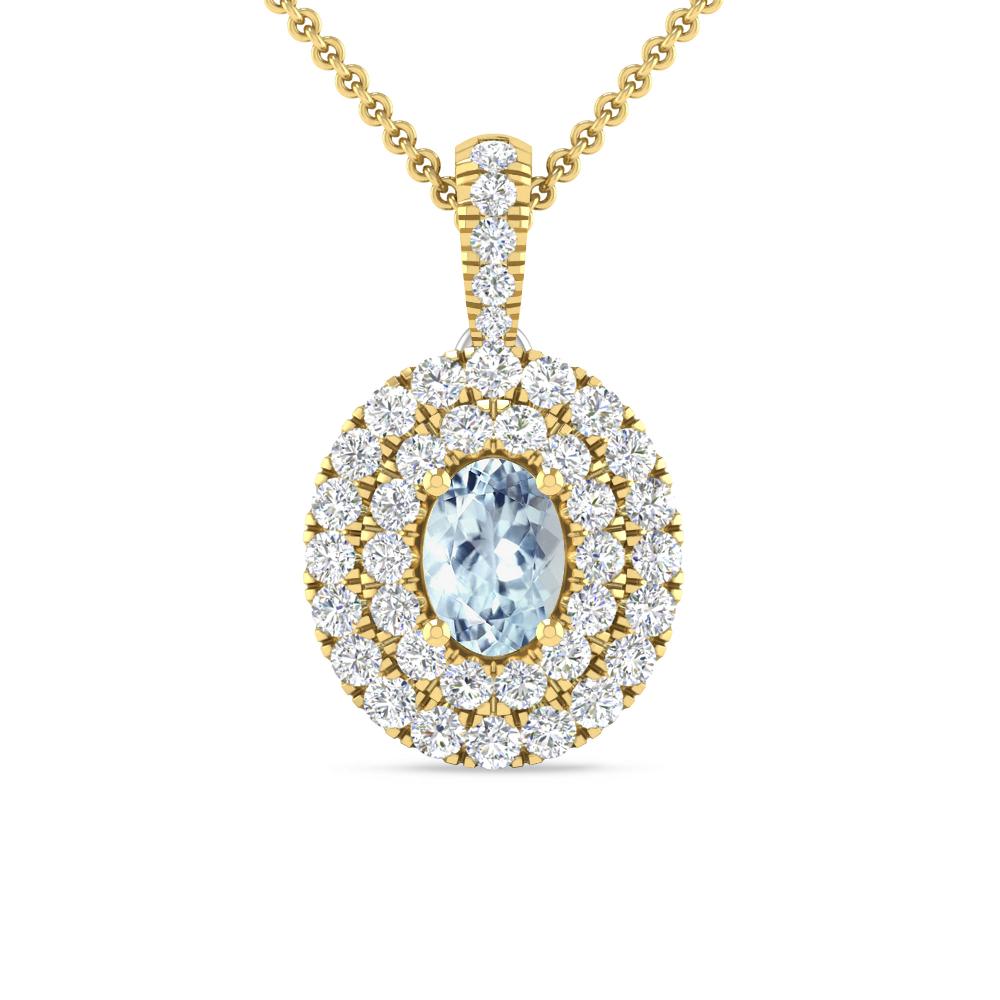 Yellow Gold - Aquamarine