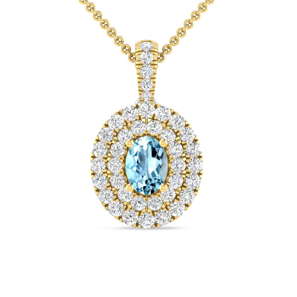 Yellow Gold - Aquamarine