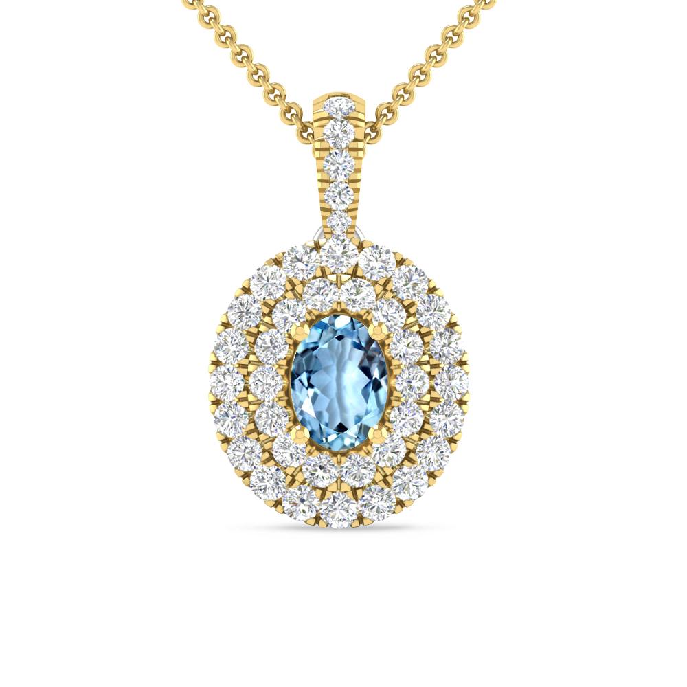 Yellow Gold - Aquamarine