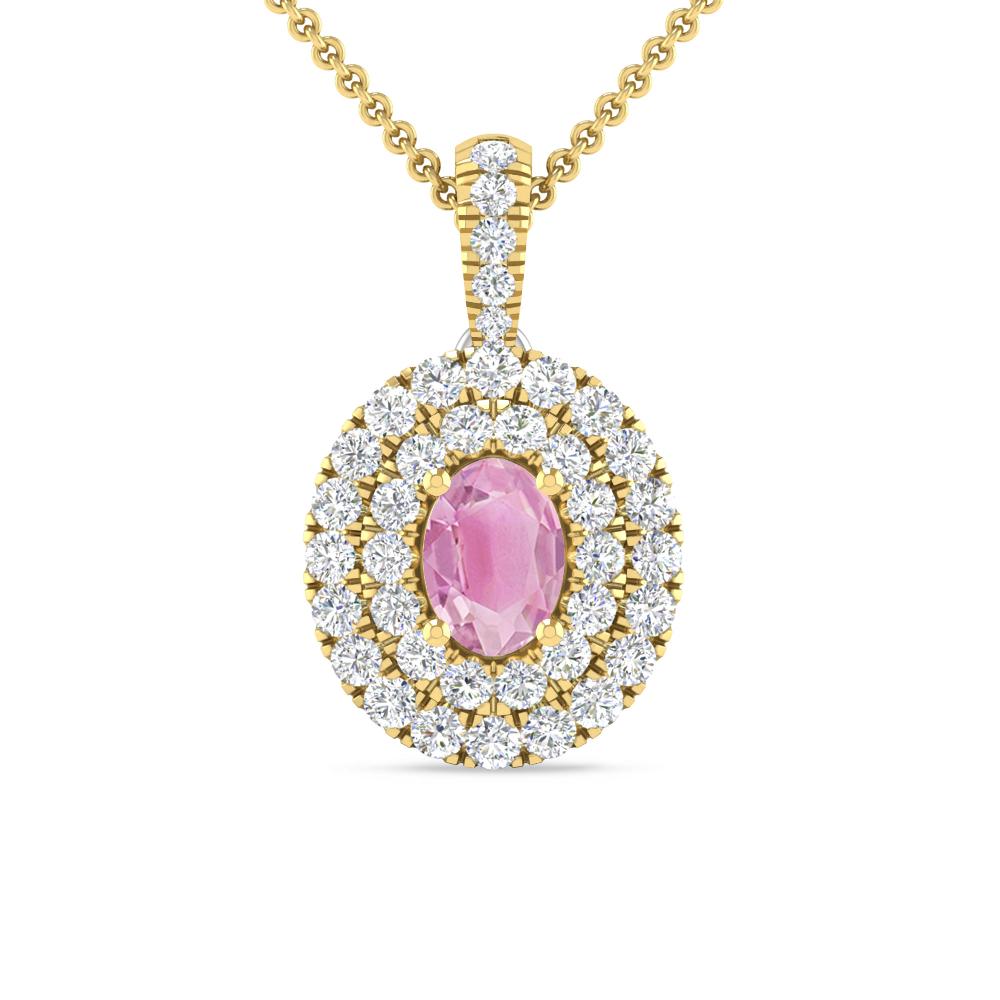 Yellow Gold - Pink Tourmaline