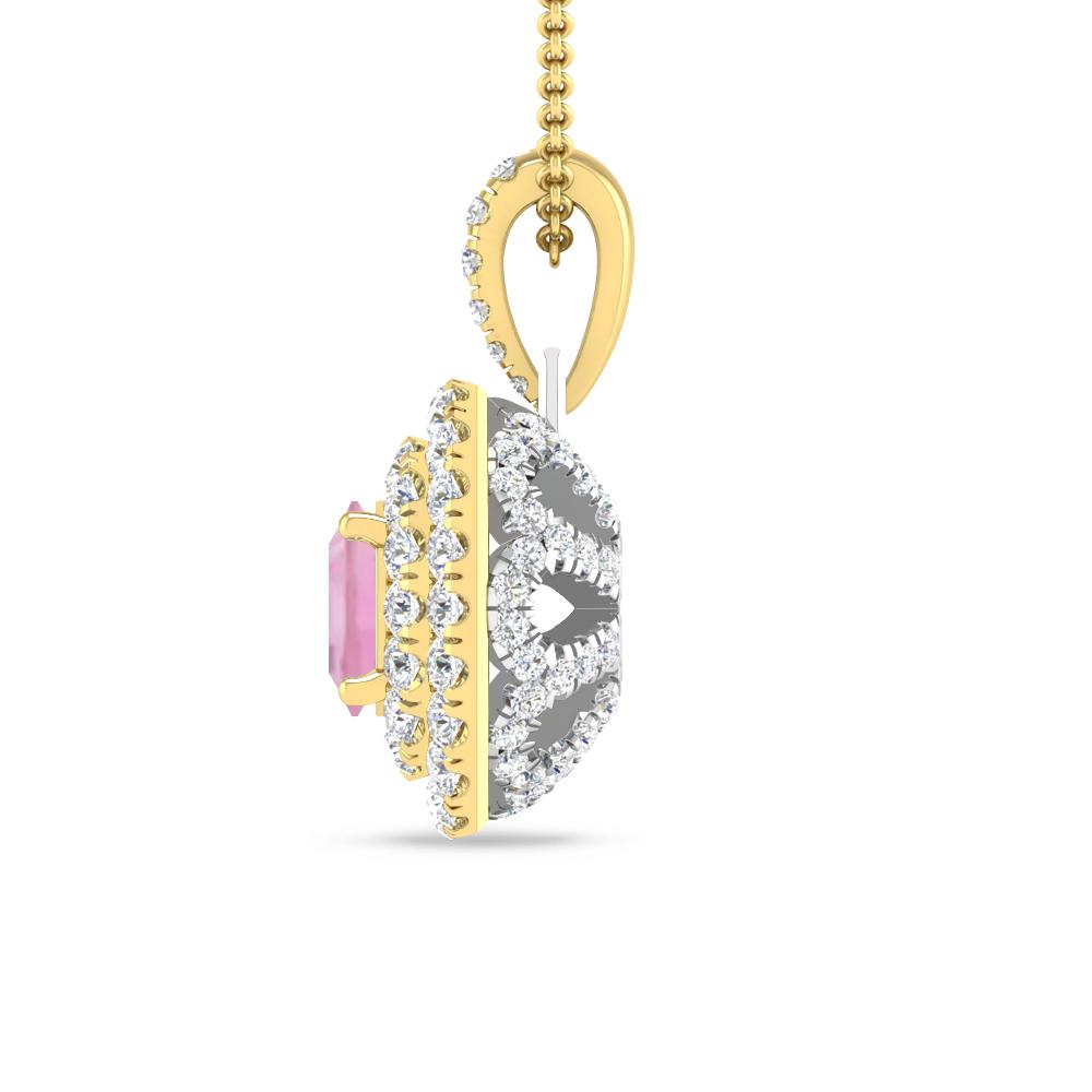 Yellow Gold - Pink Tourmaline
