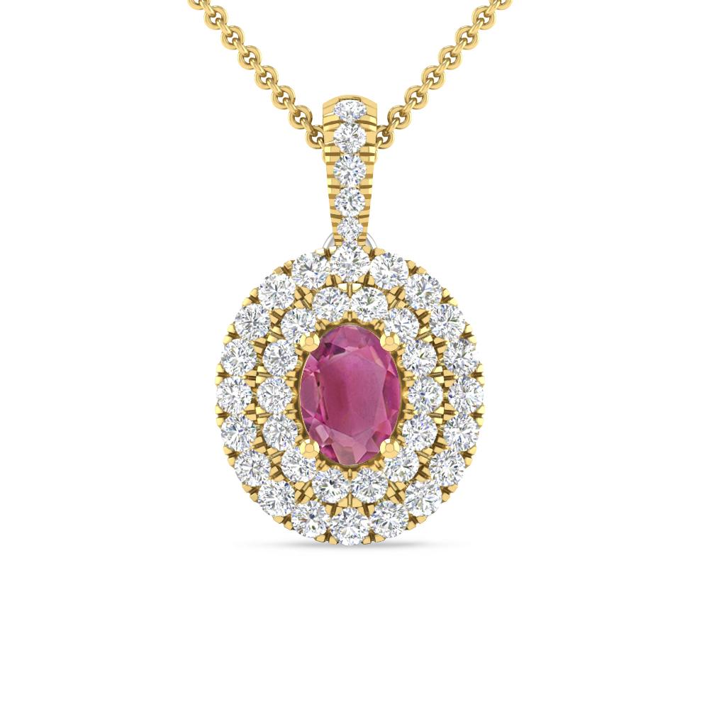 Yellow Gold - Pink Tourmaline