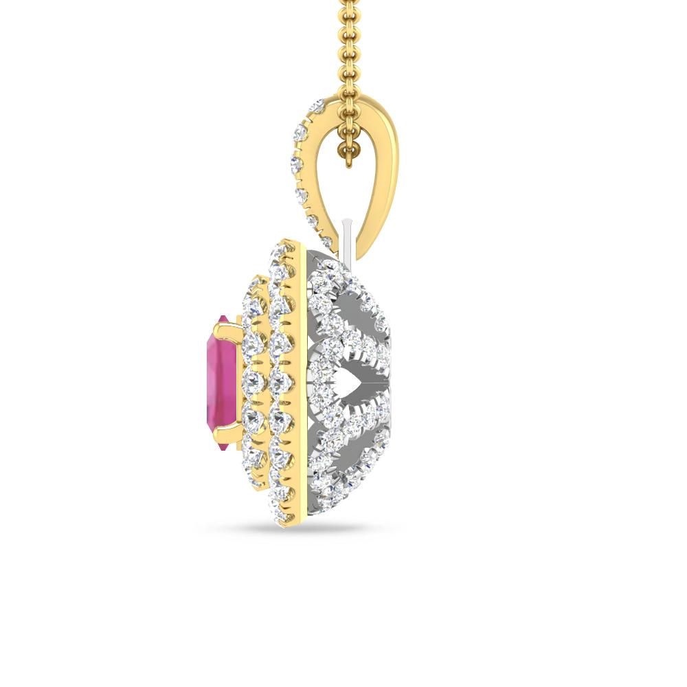 Yellow Gold - Pink Tourmaline