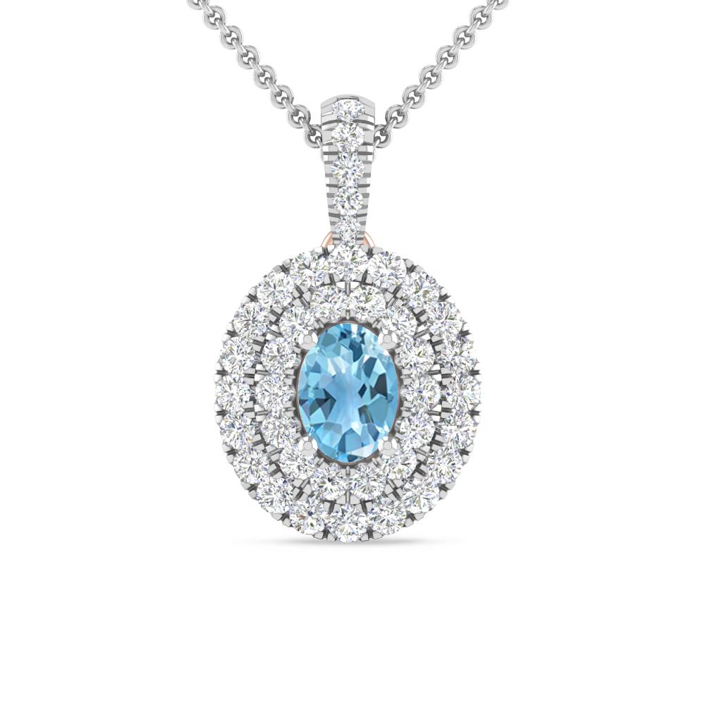 White Gold - Blue Topaz
