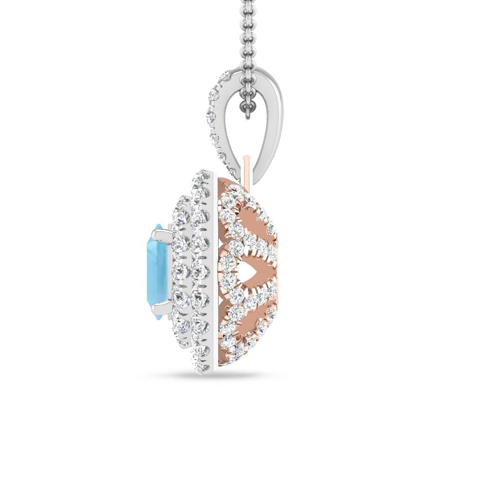White Gold - Blue Topaz