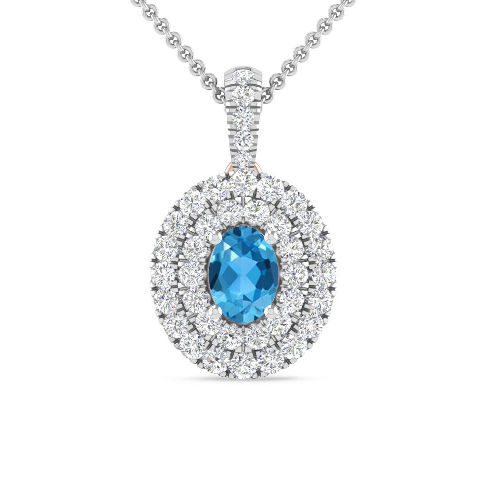 White Gold - Blue Topaz