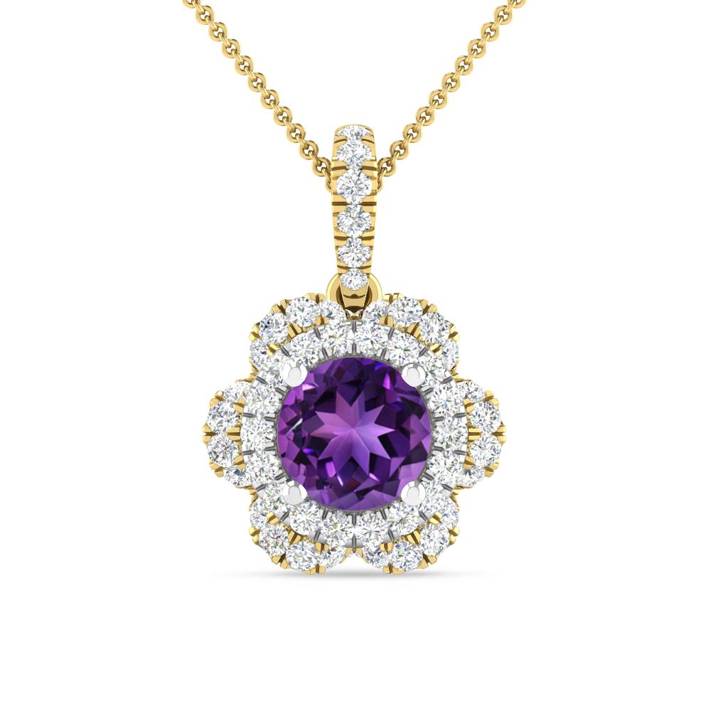 Yellow Gold/White Gold - Amethyst