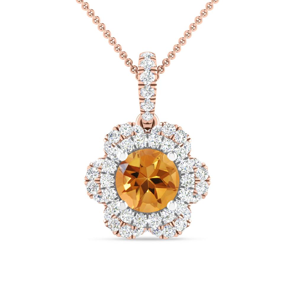 Rose Gold/White Gold - Citrine