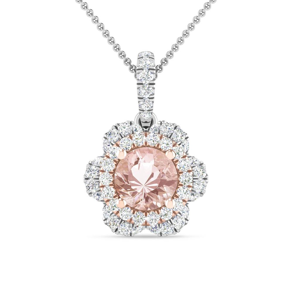 White Gold/Rose Gold - Morganite
