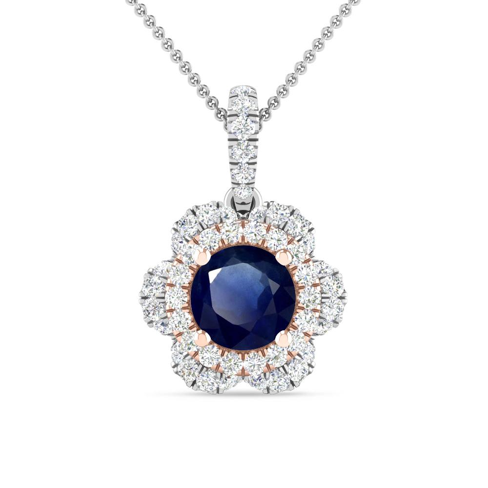 White Gold/Rose Gold - Sapphire