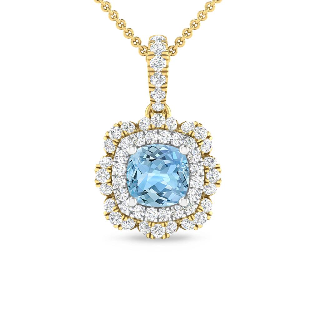 Yellow Gold - Aquamarine