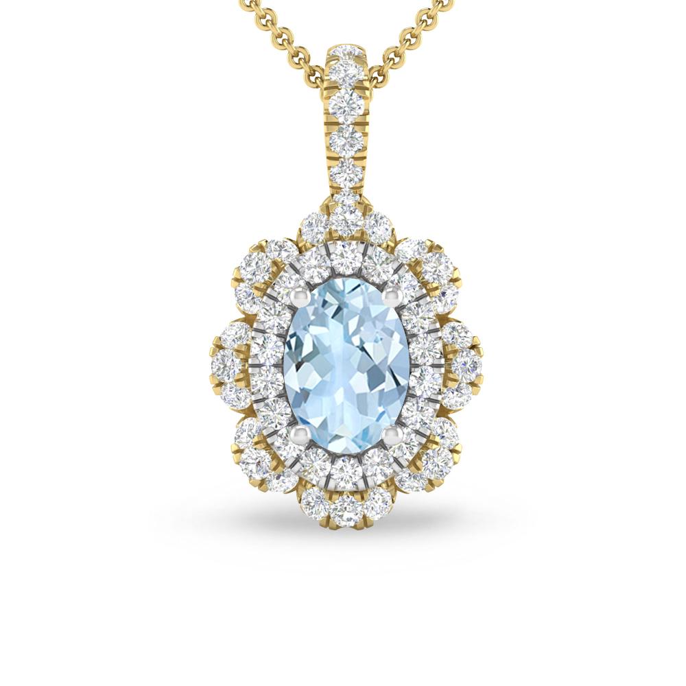 Yellow Gold - Aquamarine