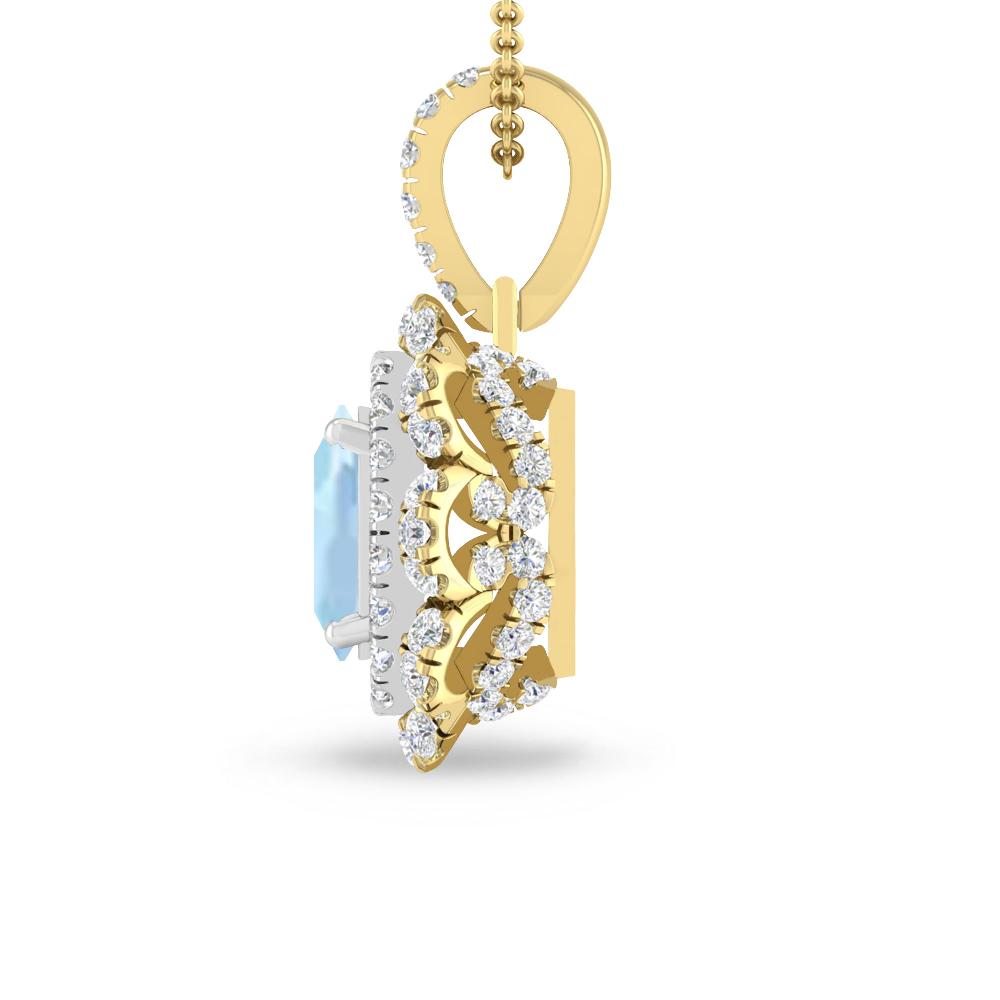 Yellow Gold - Aquamarine