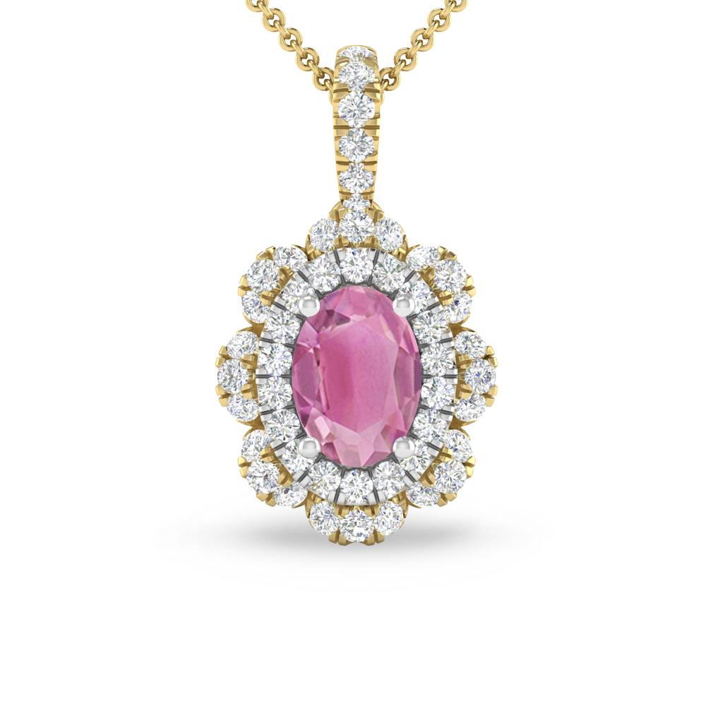 Yellow Gold - Pink Tourmaline