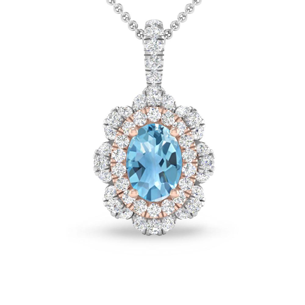 White Gold - Blue Topaz